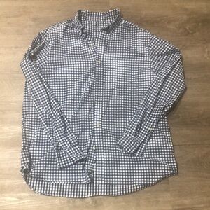 On the go performance Vineyard Vines Navy and White Checkered Shirt